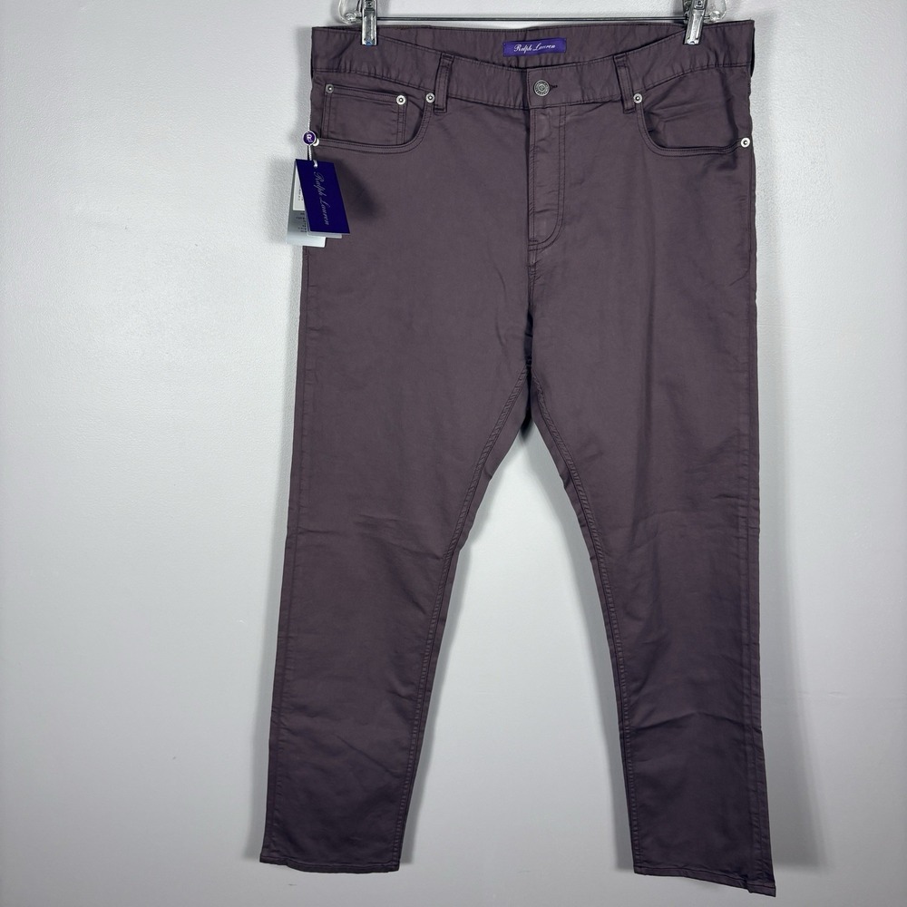 Purple Label Ralph Lauren Men's 38 Plum Stretch 5 Pocket Slim Fit Pants NWT